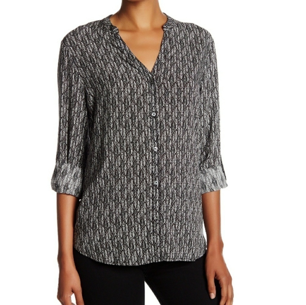 Soft Joie Dane Button Down Roll Sleeve Top